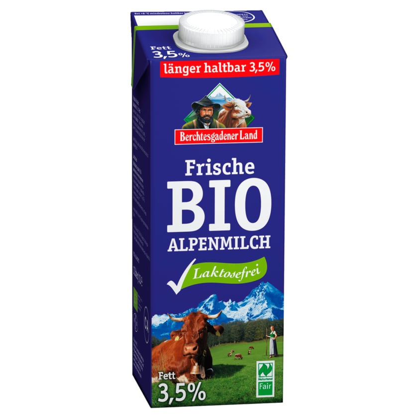 Berchtesgadener Land Frische Bio Alpenmilch Laktosefrei 3,5% 1l